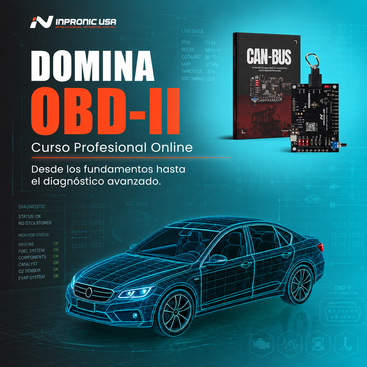 OBDII: Aprende a comprender, analizar y practicar la comunicación OBDII