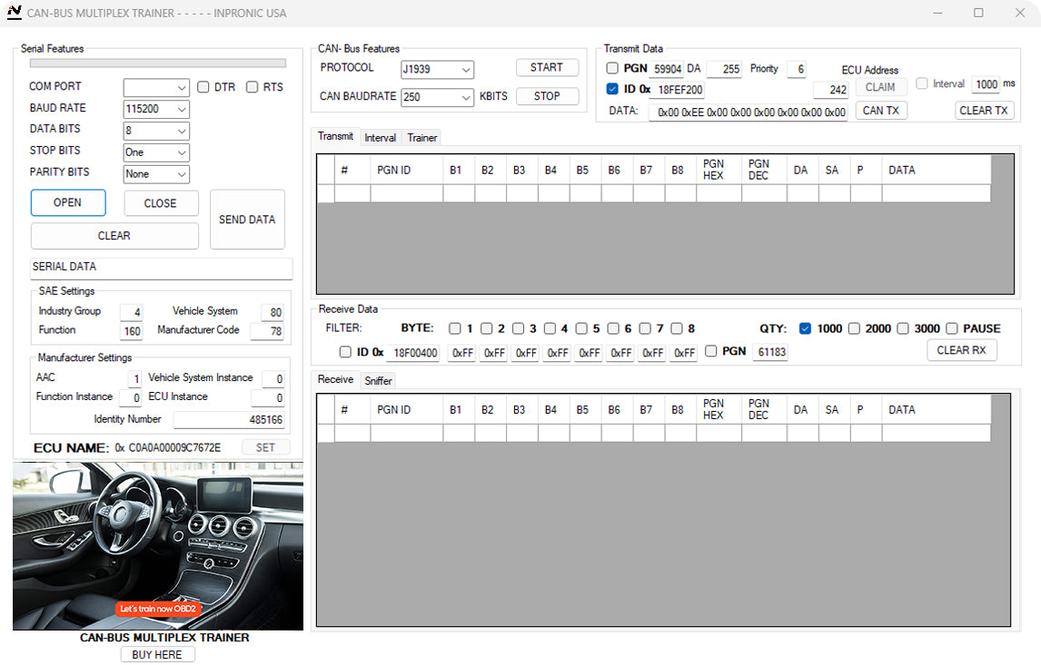 CAN-BUS Multiplex Trainer tool